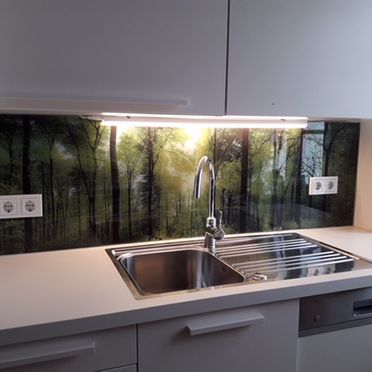 Küchenrückwand aus Glas bedruckt mit Waldmotiv in Traiskirchen in Baden